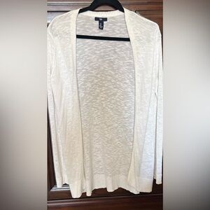 GAP white Knit Open Cardigan
